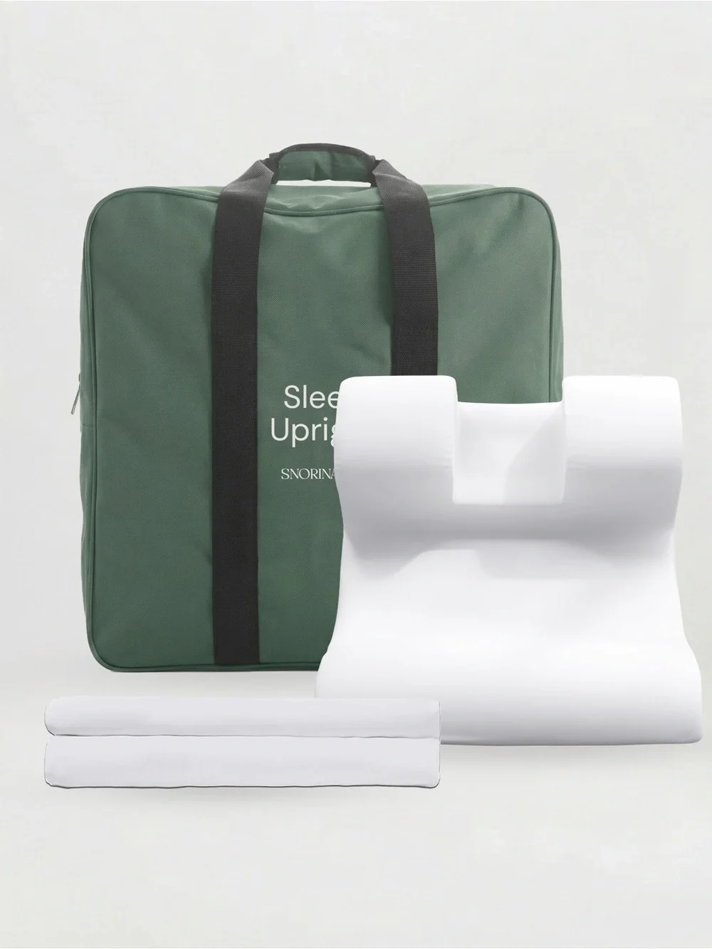 The Snorinator® Pillow, Travel Bag and Two Pillowcases